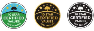 10 Star Certified stamp