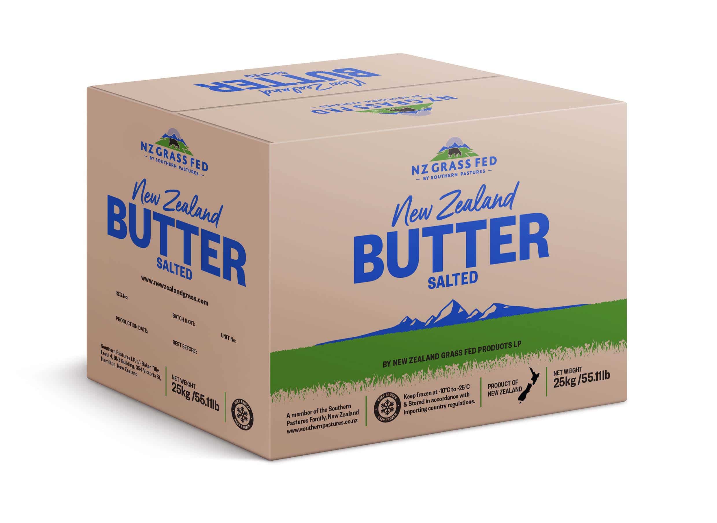 NZ Grass Fed salted butter box