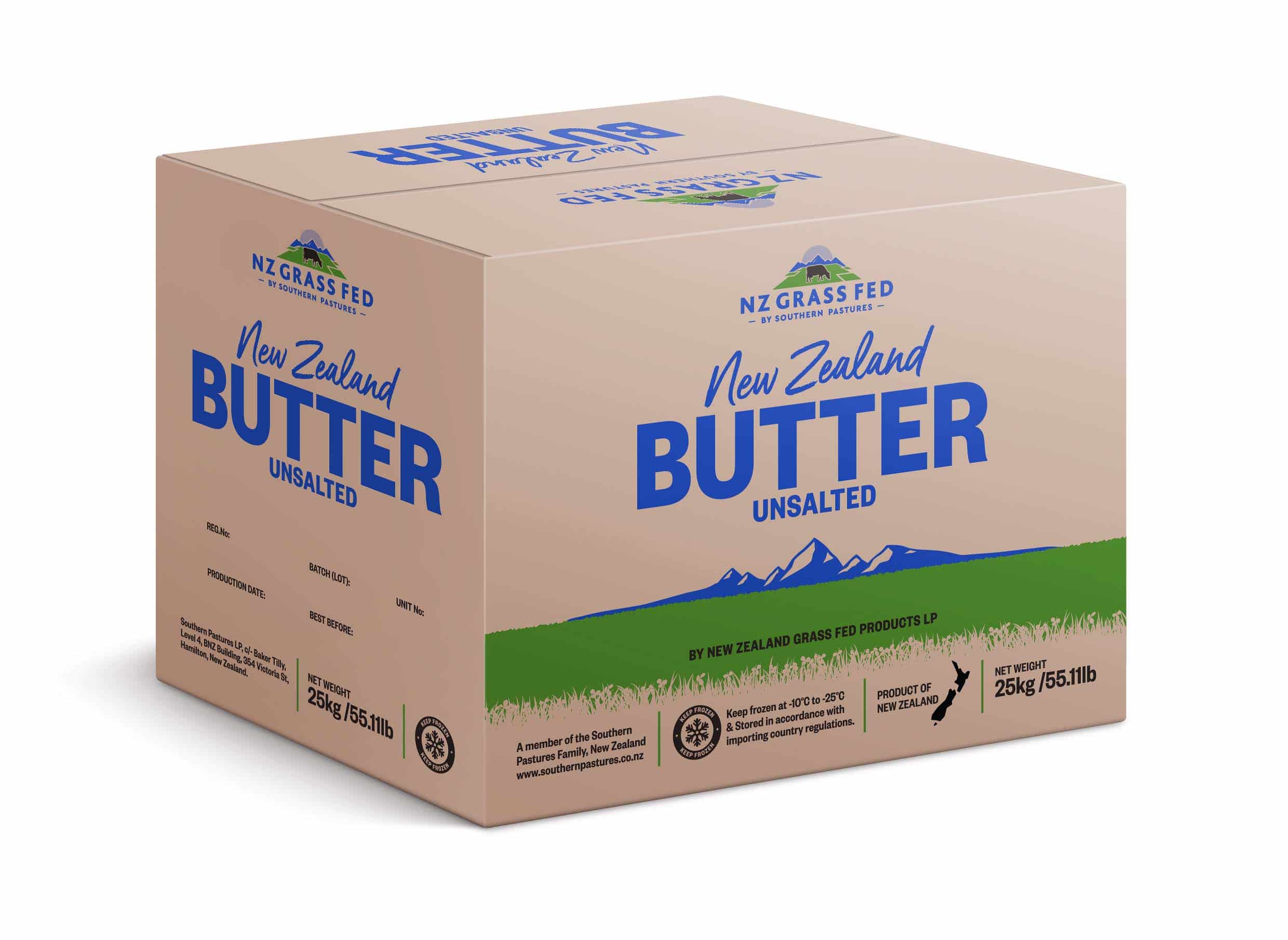 NZ Grass Fed unsalted butter box